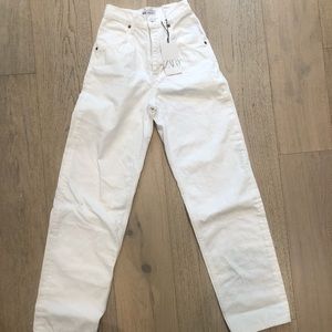 White high-rise full length denim jeans EUR32/US0